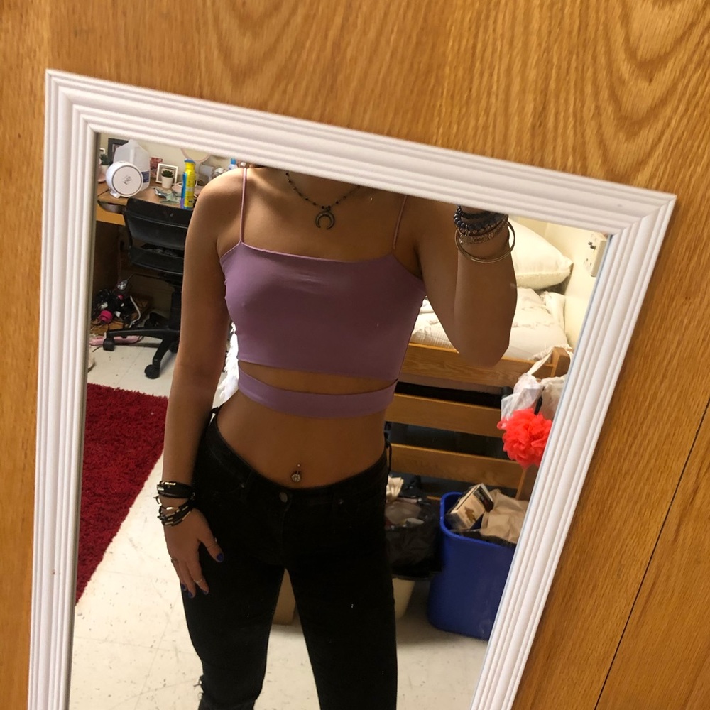 lavender crop top